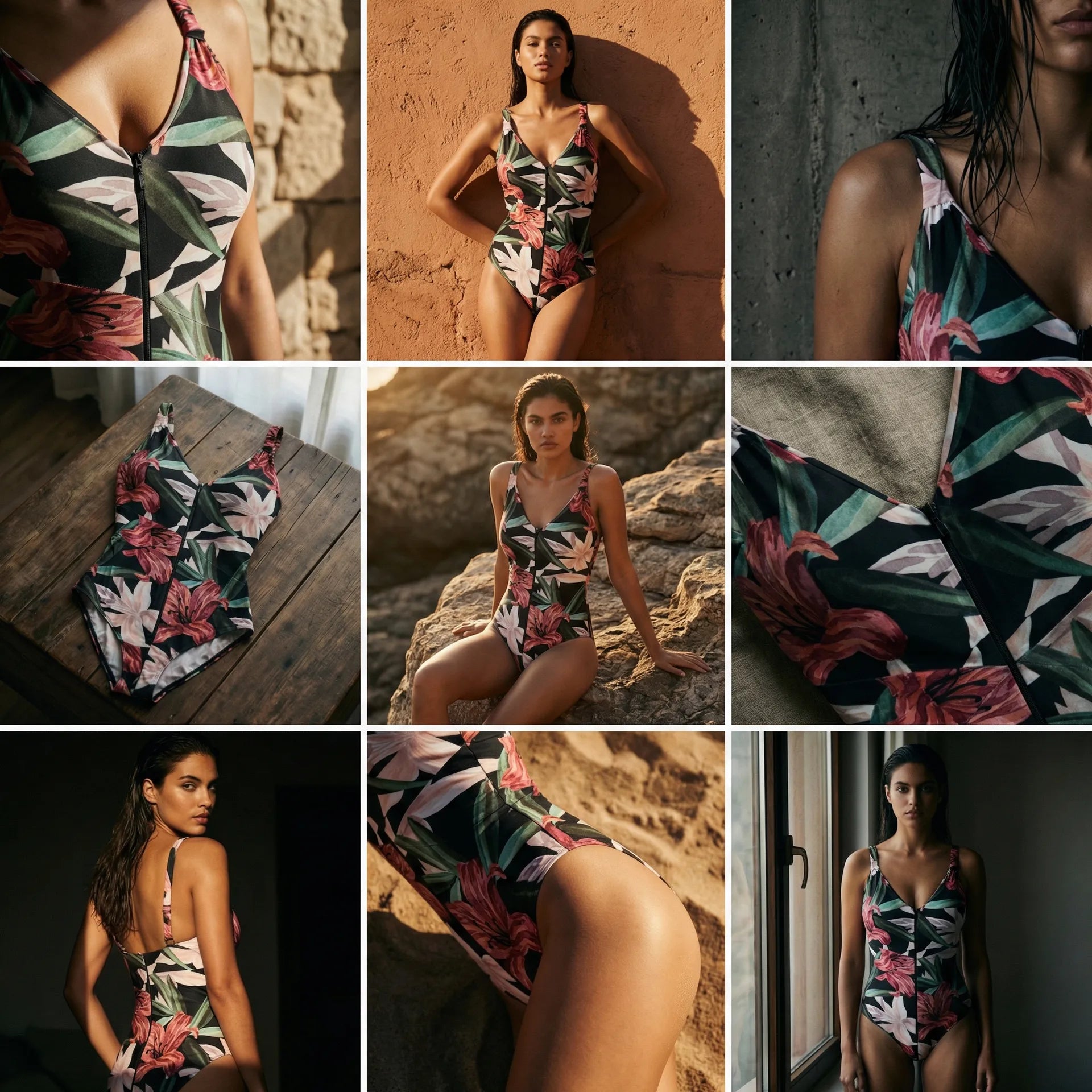 Automation - Maiô modelador - SlimSun Busto Pré Moldado com recortes - Estampado - Verão 2025